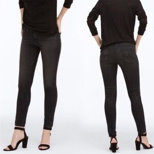 AG Contour 360 The Legging Ankle Super Skinny Off Black Jeans size 25